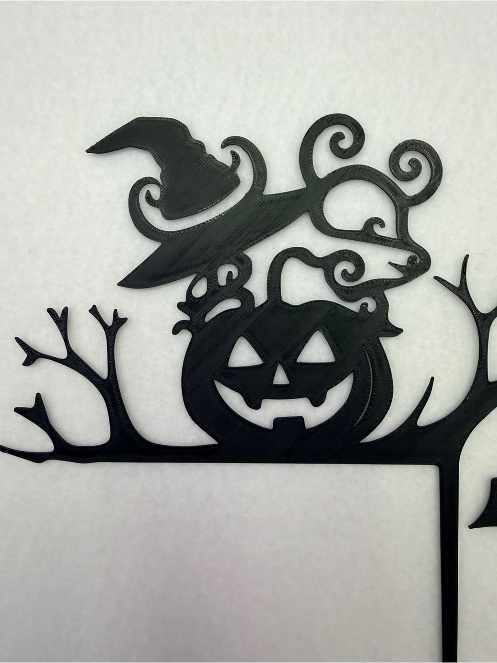 Black Halloween Pumpkin Witch Wall Decor